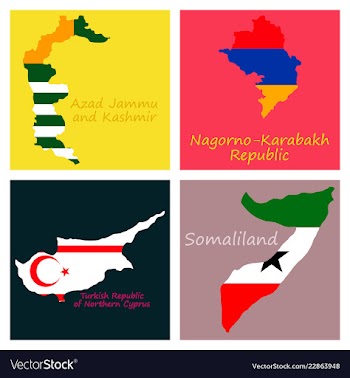 World map-countries in color on white background vector image