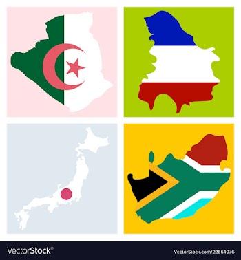 World map-countries in color on white background vector image