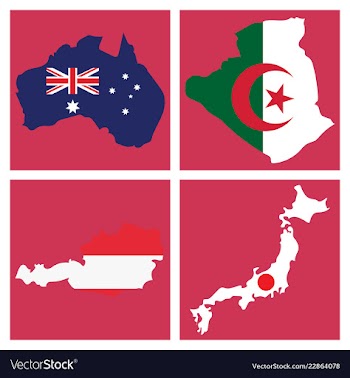 World map-countries in color on white background vector image