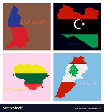 World map-countries in color on white background vector image