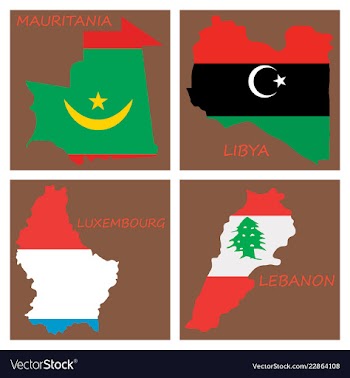 World map-countries in color on white background vector image