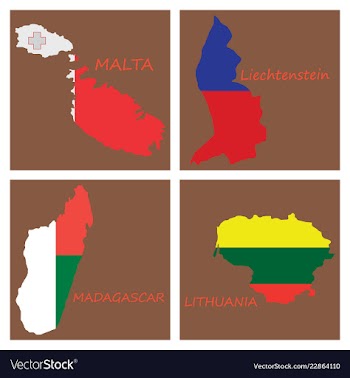 World map-countries in color on white background vector image