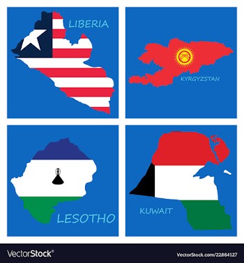 World map-countries in color on white background vector image