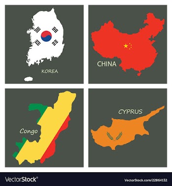 World map-countries in color on white background vector image