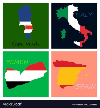 World map-countries in color on white background vector image
