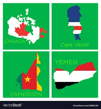 World map-countries in color on white background vector image