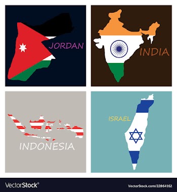World map-countries in color on white background vector image