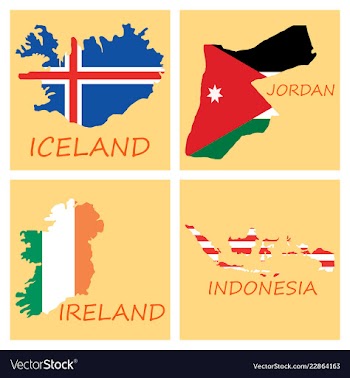 World map-countries in color on white background vector image