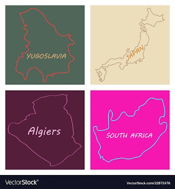World map-countries in color on white background vector image