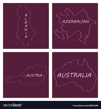 World map-countries in color on white background vector image