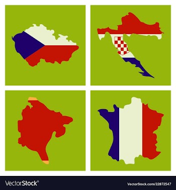 World map-countries in color on white background vector image