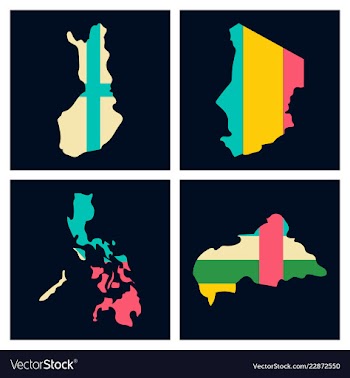 World map-countries in color on white background vector image
