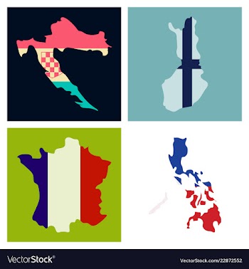 World map-countries in color on white background vector image