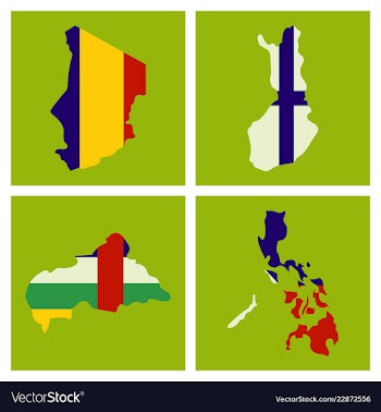 World map-countries in color on white background vector image