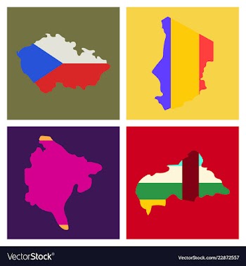 World map-countries in color on white background vector image