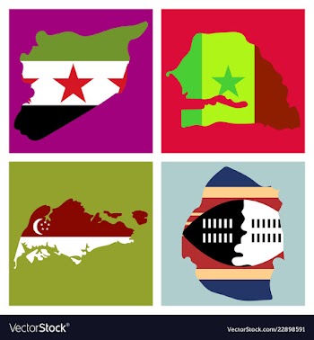 World map-countries in color on white background vector image