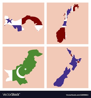 World map-countries in color on white background vector image