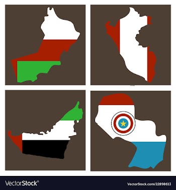 World map-countries in color on white background vector image