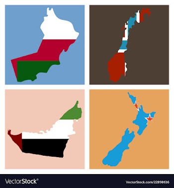 World map-countries in color on white background vector image