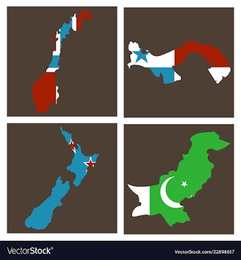World map-countries in color on white background vector image