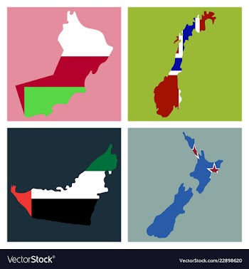 World map-countries in color on white background vector image