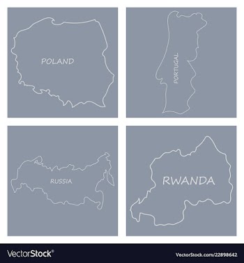 World map-countries in color on white background vector image