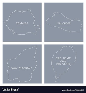 World map-countries in color on white background vector image