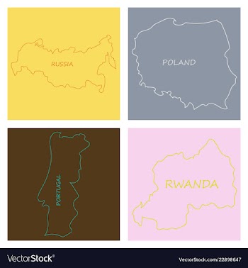 World map-countries in color on white background vector image