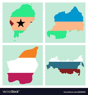 World map-countries in color on white background vector image
