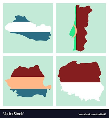 World map-countries in color on white background vector image