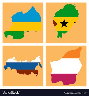 World map-countries in color on white background vector image