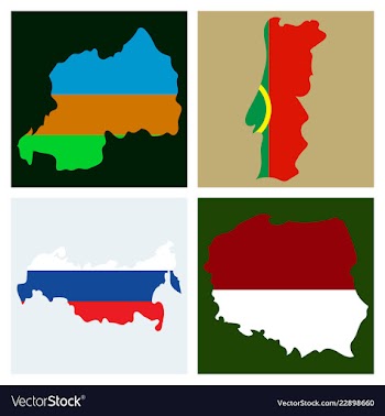 World map-countries in color on white background vector image
