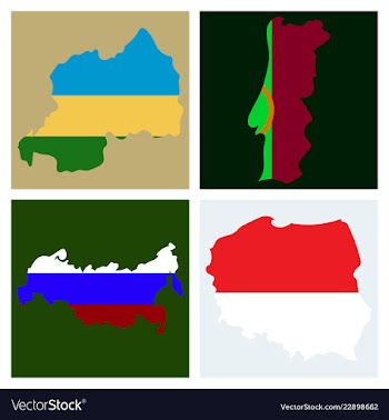 World map-countries in color on white background vector image