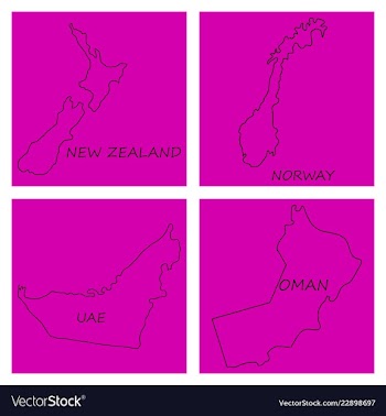 World map-countries in color on white background vector image
