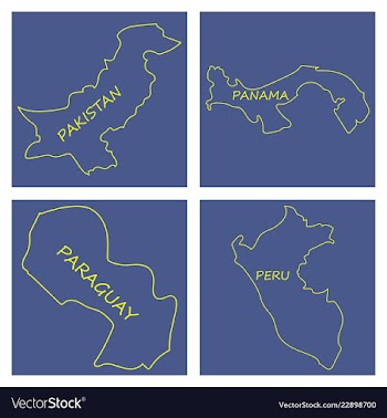 World map-countries in color on white background vector image