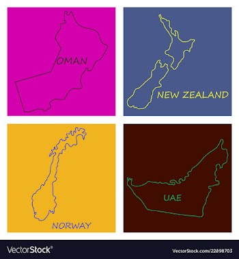 World map-countries in color on white background vector image