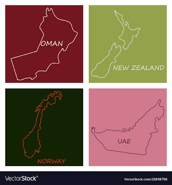 World map-countries in color on white background vector image