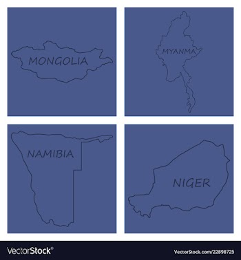 World map-countries in color on white background vector image