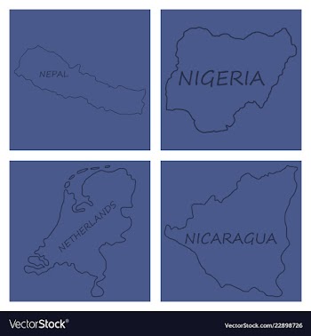 World map-countries in color on white background vector image
