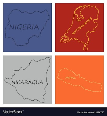 World map-countries in color on white background vector image