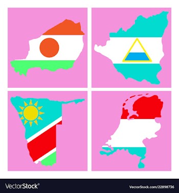 World map-countries in color on white background vector image