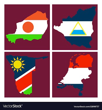 World map-countries in color on white background vector image