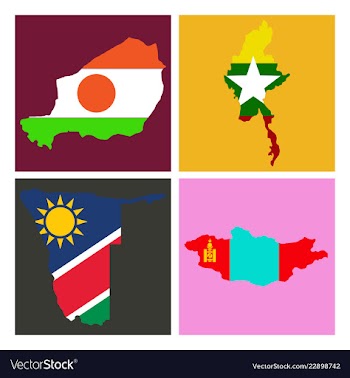 World map-countries in color on white background vector image