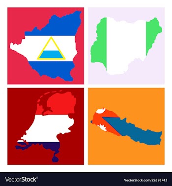 World map-countries in color on white background vector image