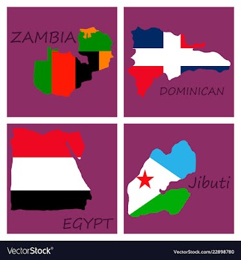 World map-countries in color on white background vector image