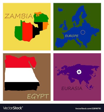 World map-countries in color on white background vector image