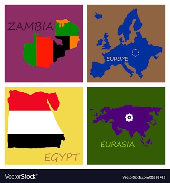 World map-countries in color on white background vector image