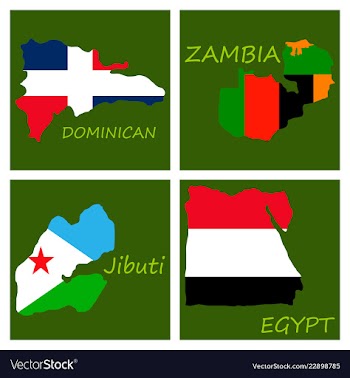 World map-countries in color on white background vector image