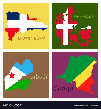 World map-countries in color on white background vector image