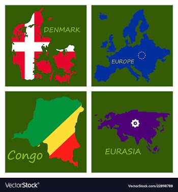 World map-countries in color on white background vector image
